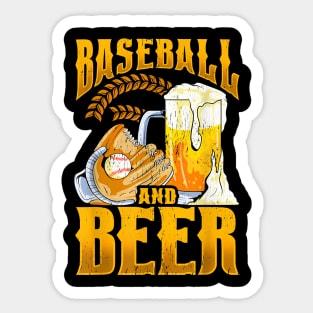 Awesome Baseball And Beer Make The Perfect Day Sticker